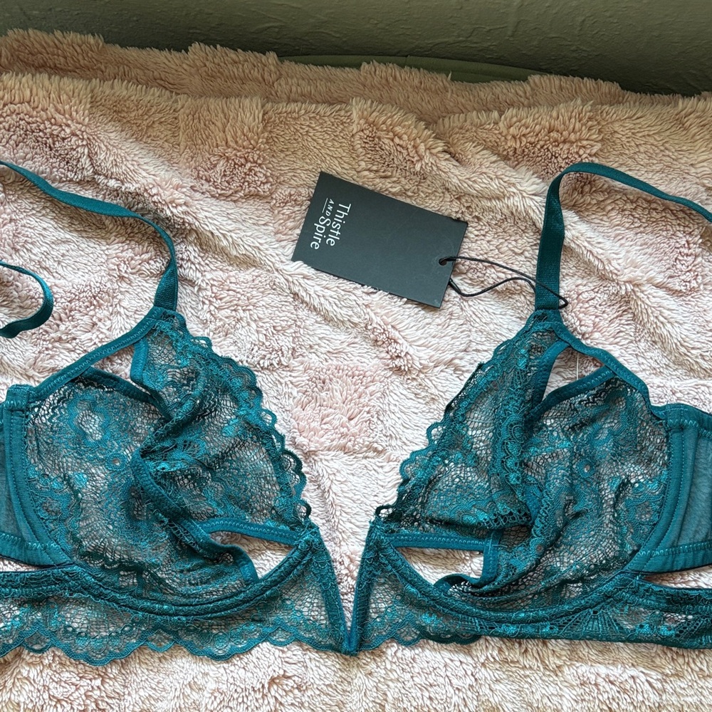 Thistle & Spire Green/Chameleon KANE V-WIRE BRA